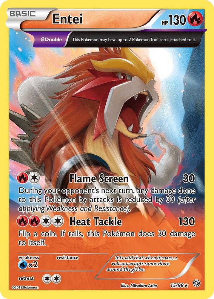 Entei (15) | XY - Ancient Origins #15/98