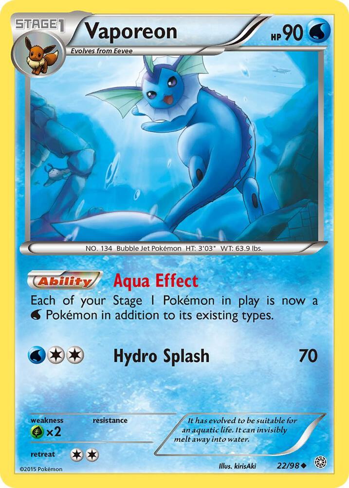 Vaporeon | XY - Ancient Origins #22/98