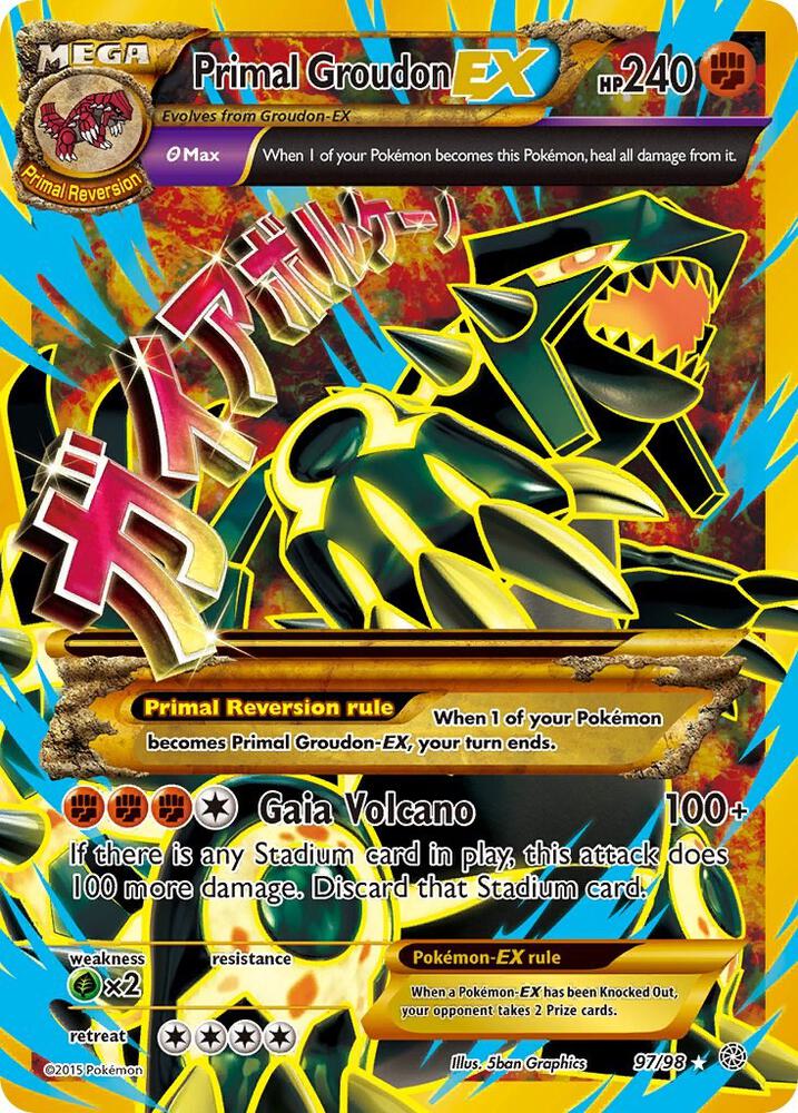 Primal Groudon EX (Shiny Full Art) | XY - Ancient Origins #97/98