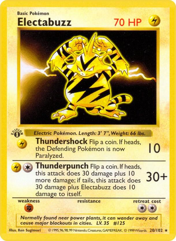 Electabuzz | Base Set (Shadowless) #020/102