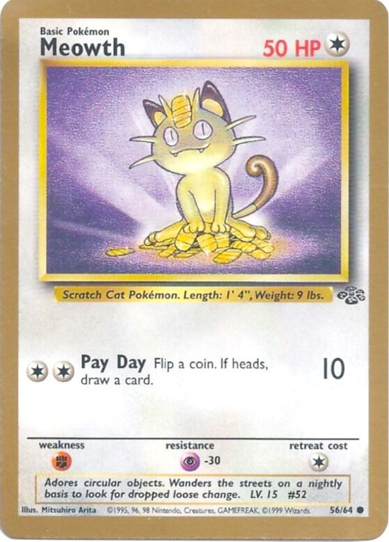 Meowth - 56/64 (Gold Bordered Promo) | Miscellaneous Cards & Products #56/64