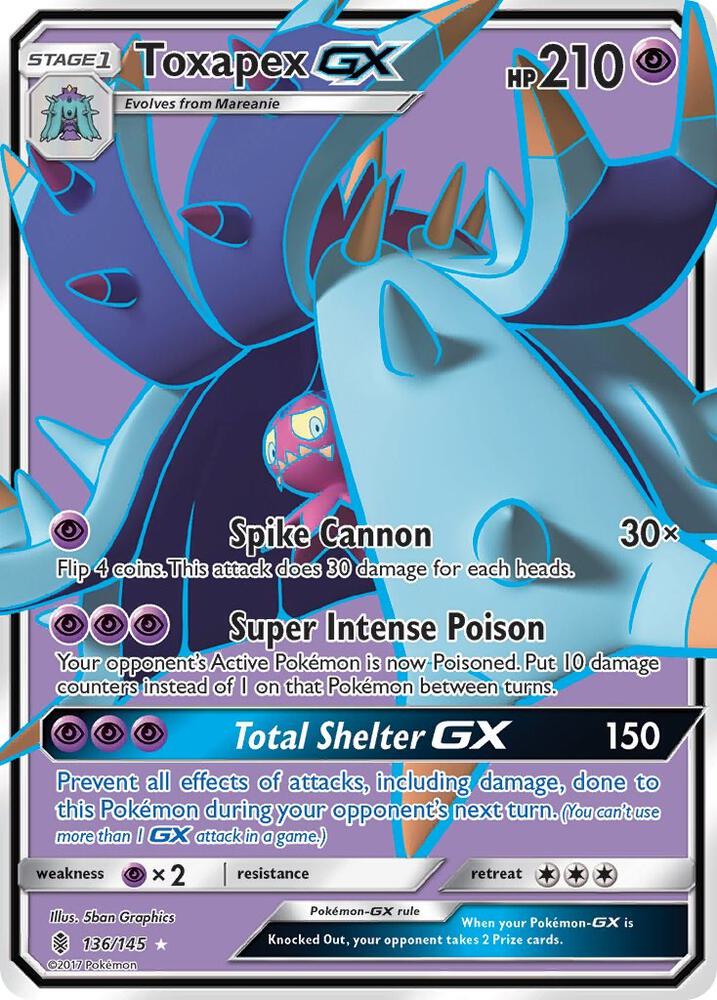 Toxapex GX (Full Art) | SM - Guardians Rising #136/145