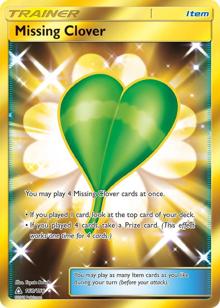 Missing Clover (Secret Rare) | SM - Ultra Prism #168/156