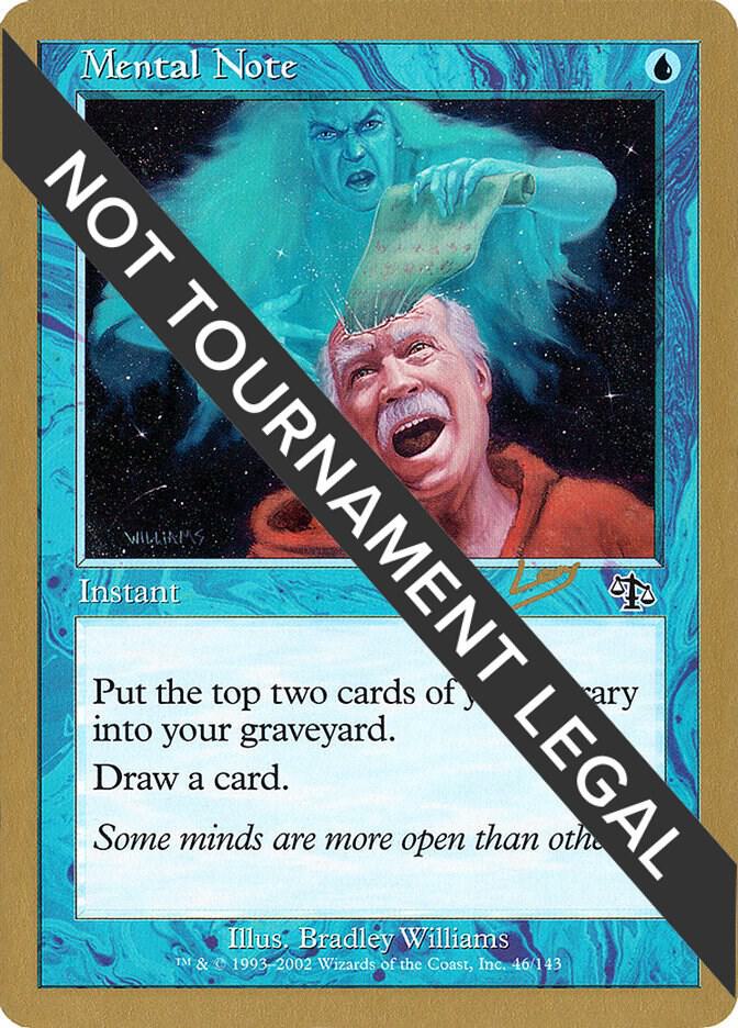 Mental Note - 2002 Raphael Levy (JUD) | World Championship Decks #unknown
