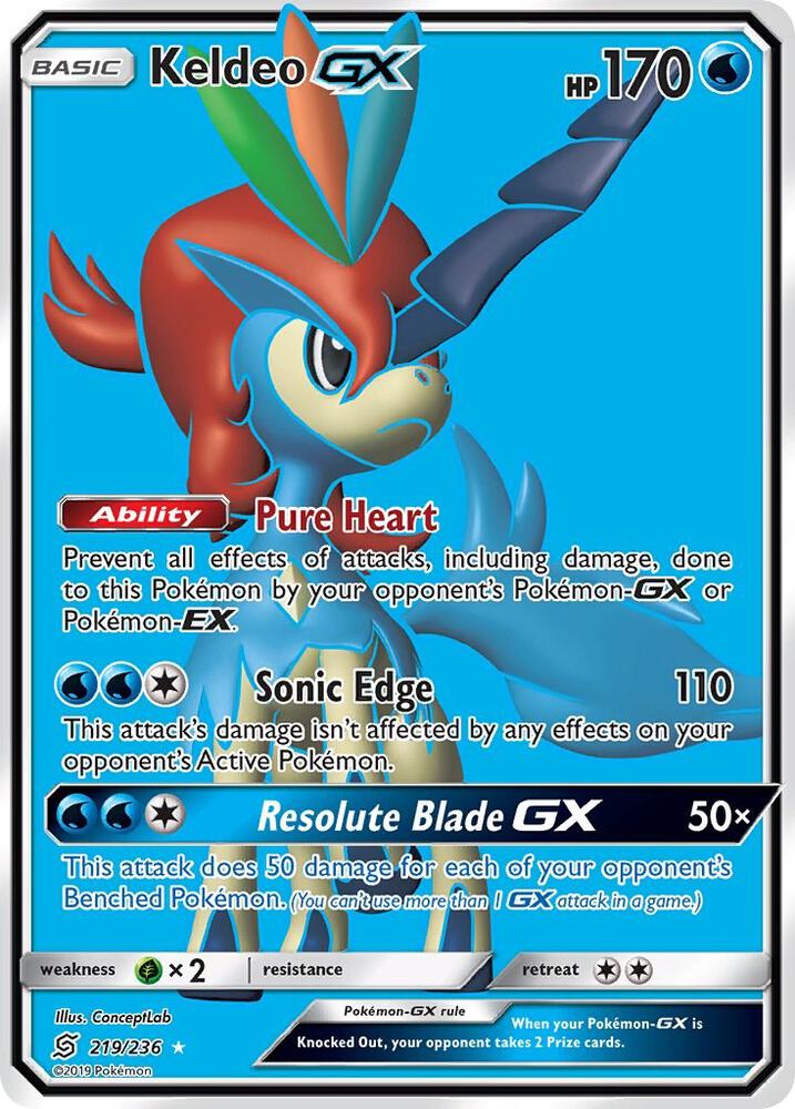 Keldeo GX (Full Art) | SM - Unified Minds #219/236