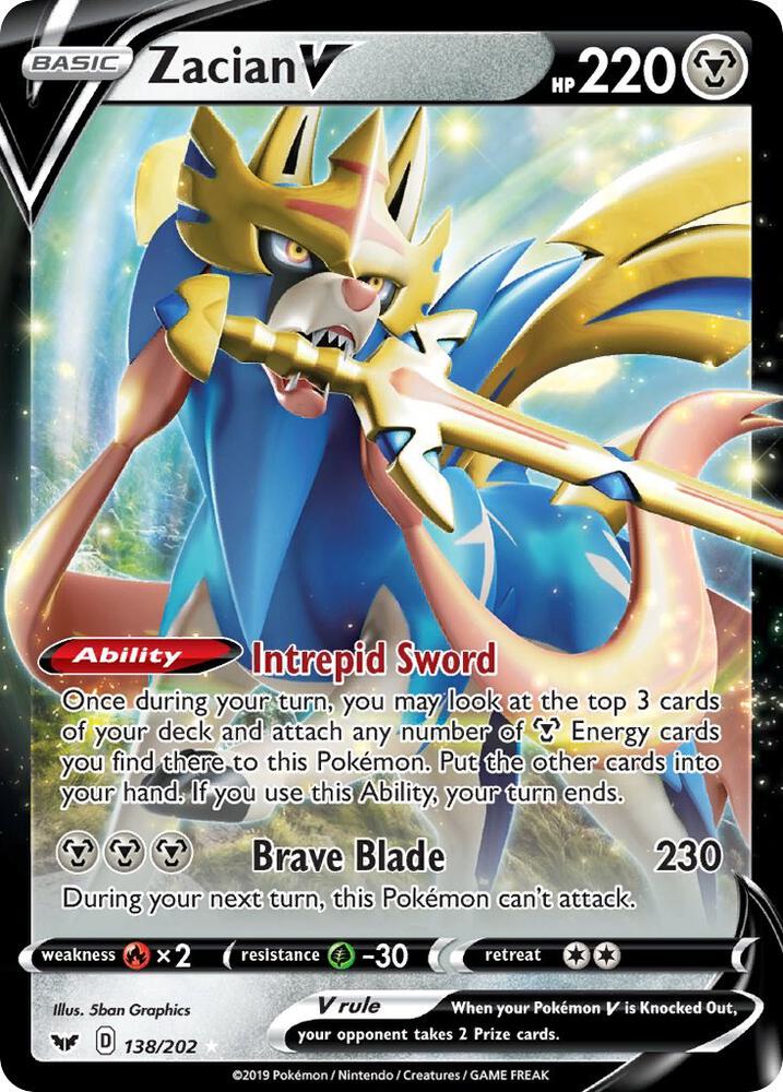Zacian V | SWSH01: Sword & Shield Base Set #138/202