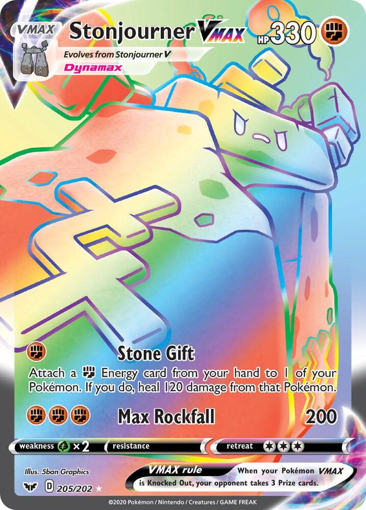 Stonjourner VMAX (Secret) | SWSH01: Sword & Shield Base Set #205/202
