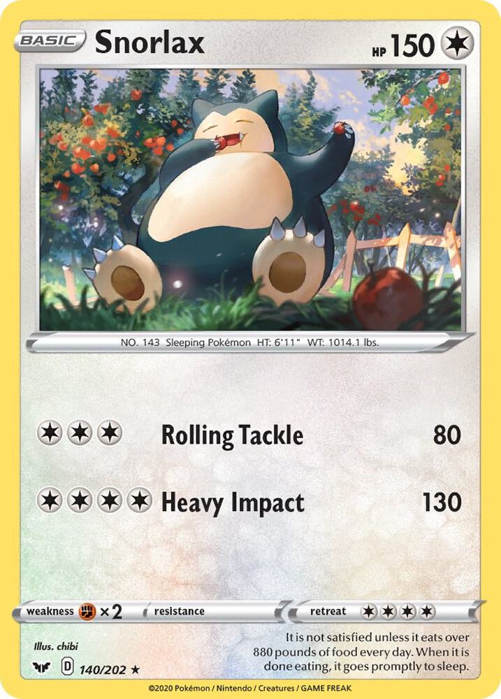 Snorlax | SWSH01: Sword & Shield Base Set #140/202