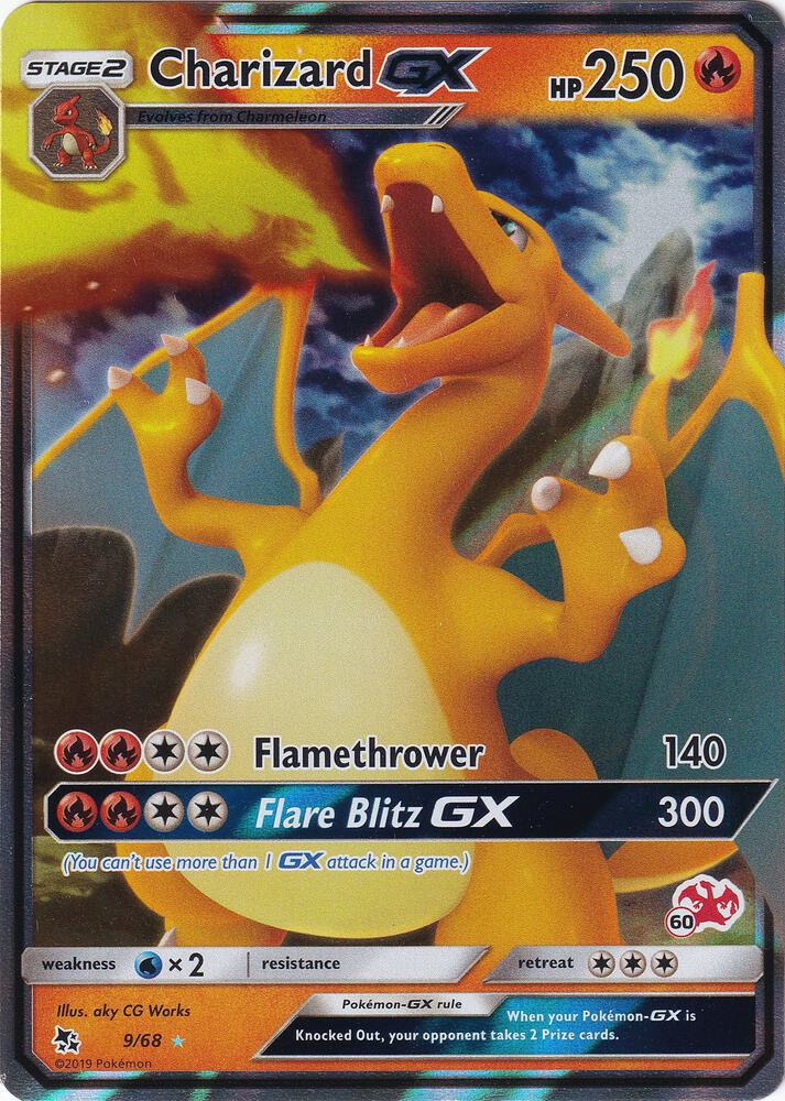 Charizard GX - 9/68 (#60 Charizard Stamped) | Battle Academy #009/068