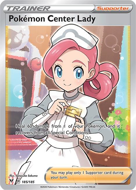 Pokemon Center Lady (Full Art) | SWSH04: Vivid Voltage #185/185