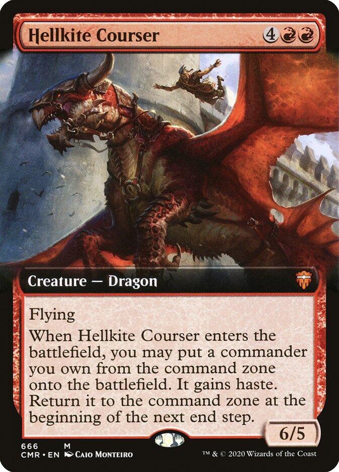 Hellkite Courser (Extended Art) | Commander Legends #666