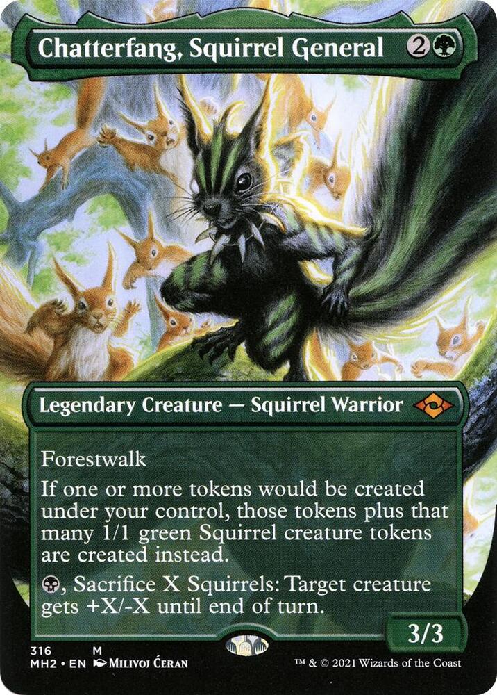 Chatterfang, Squirrel General (Borderless) | Modern Horizons 2 #316