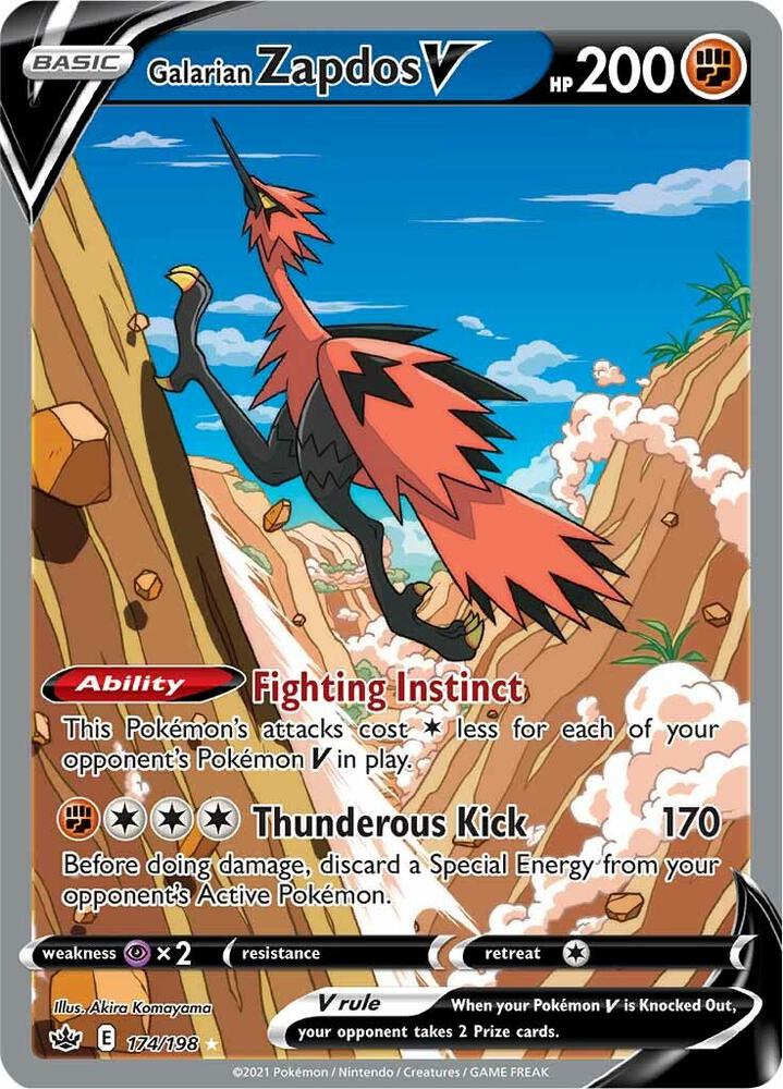 Galarian Zapdos V (Alternate Full Art) | SWSH06: Chilling Reign #174/198