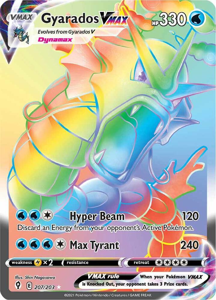 Gyarados VMAX (Secret) | SWSH07: Evolving Skies #207/203