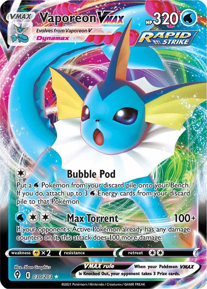 Vaporeon VMAX | SWSH07: Evolving Skies #030/203