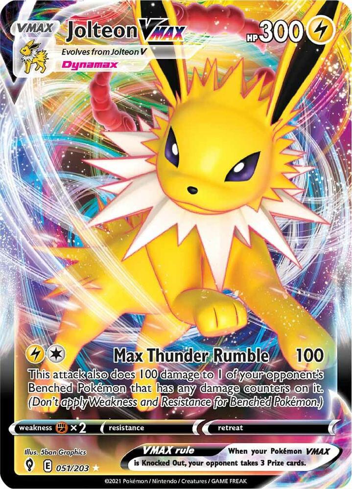 Jolteon VMAX | SWSH07: Evolving Skies #051/203