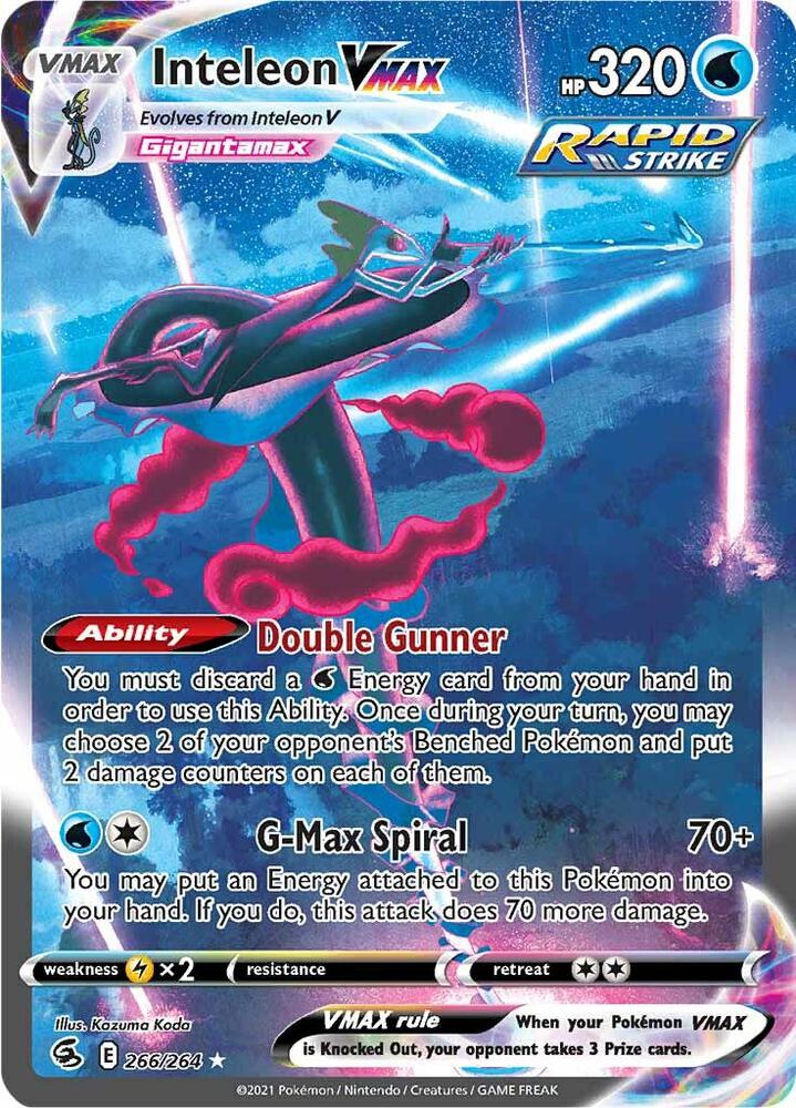 Inteleon VMAX (Alternate Art Secret) | SWSH08: Fusion Strike #266/264