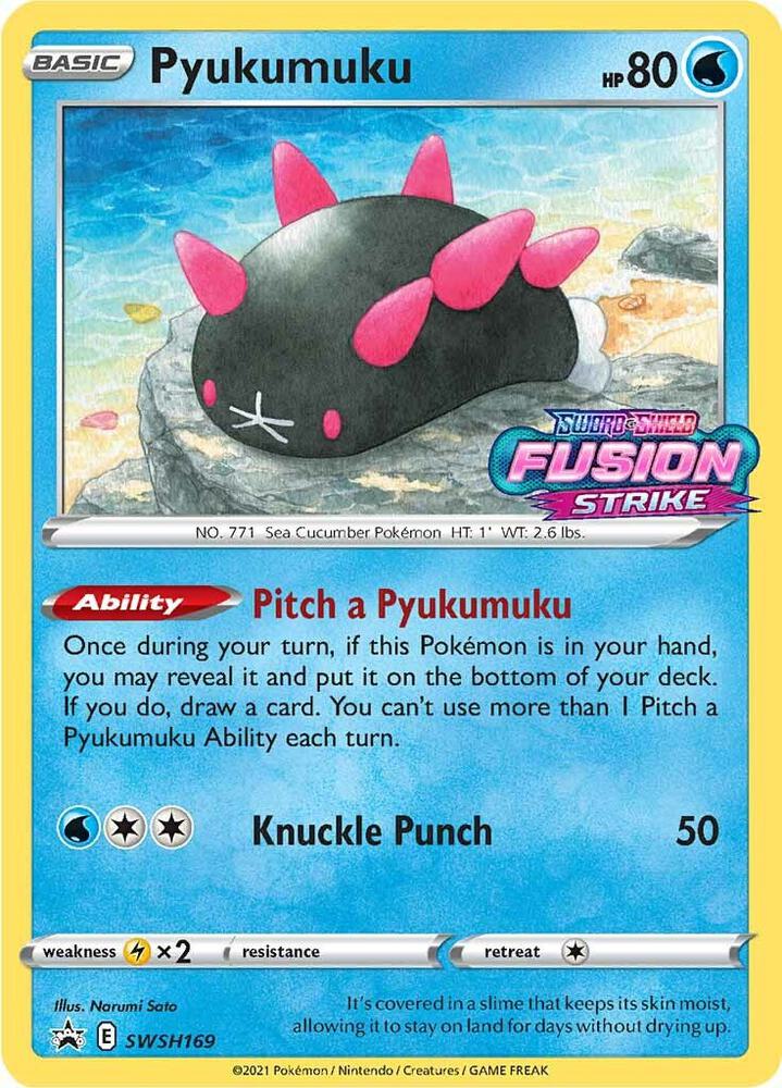 Pyukumuku - SWSH169 (Prerelease) | SWSH: Sword & Shield Promo Cards #SWSH169