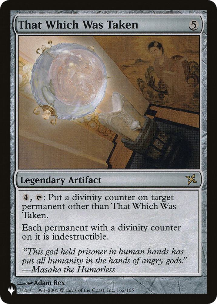 That Which Was Taken | The List Reprints #162/165