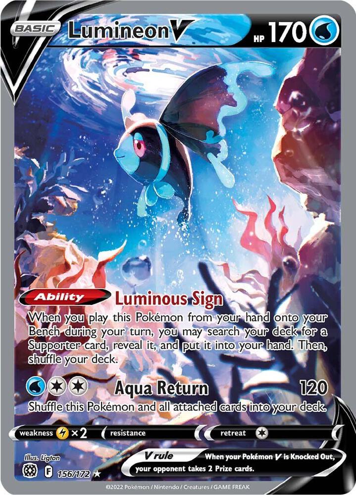 Lumineon V (Alternate Full Art) | SWSH09: Brilliant Stars #156/172