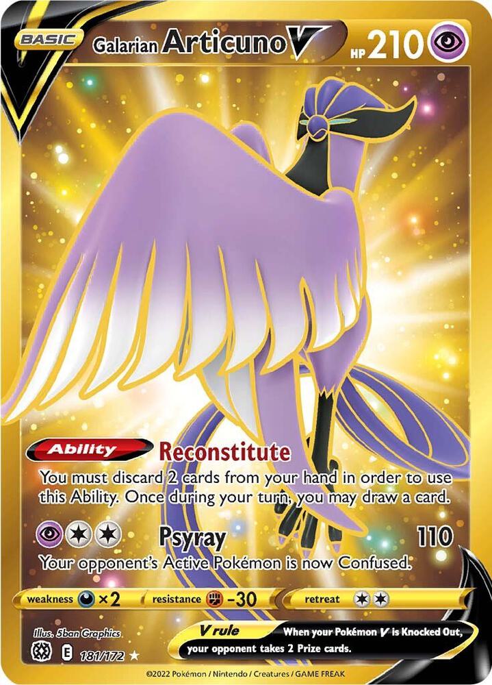 Galarian Articuno V (Secret) | SWSH09: Brilliant Stars #181/172