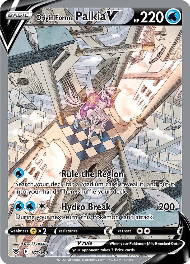 Origin Forme Palkia V (Alternate Full Art) | SWSH10: Astral Radiance #167/189