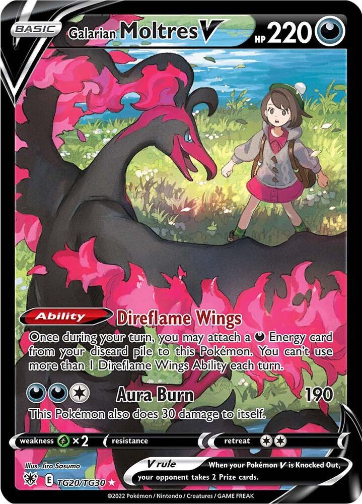 Galarian Moltres V | SWSH10: Astral Radiance Trainer Gallery #TG20/TG30
