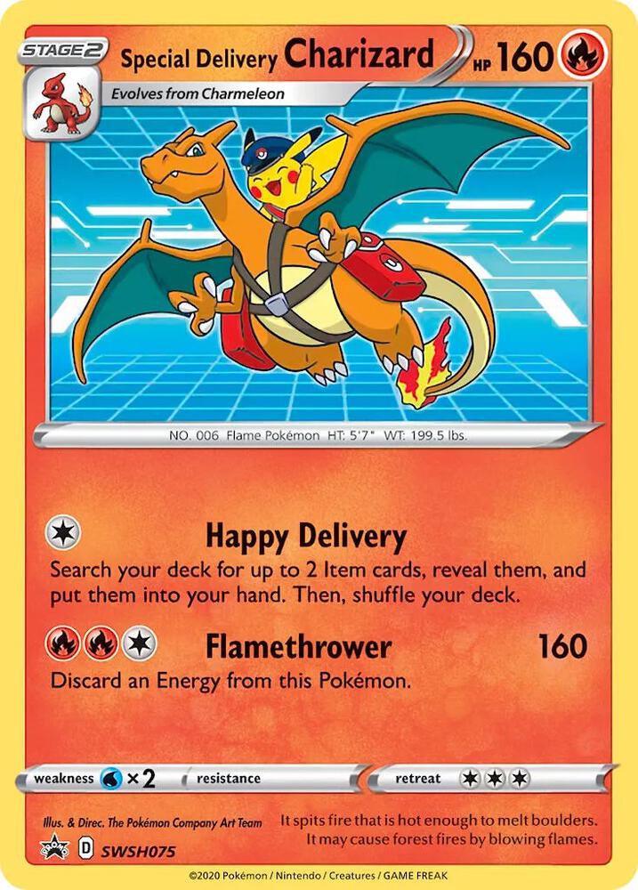 Special Delivery Charizard - SWSH075 | SWSH: Sword & Shield Promo Cards #SWSH075