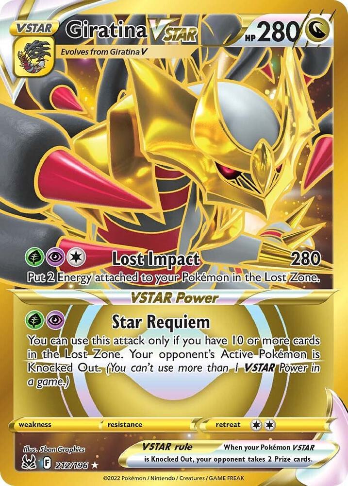 Giratina VSTAR (212) (Secret) | SWSH11: Lost Origin #212/196