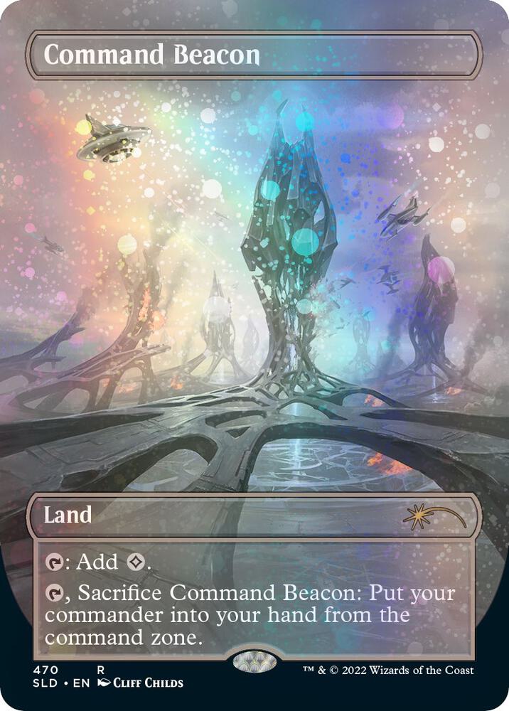 Command Beacon (Borderless) (Galaxy Foil) | Secret Lair Drop Series #470
