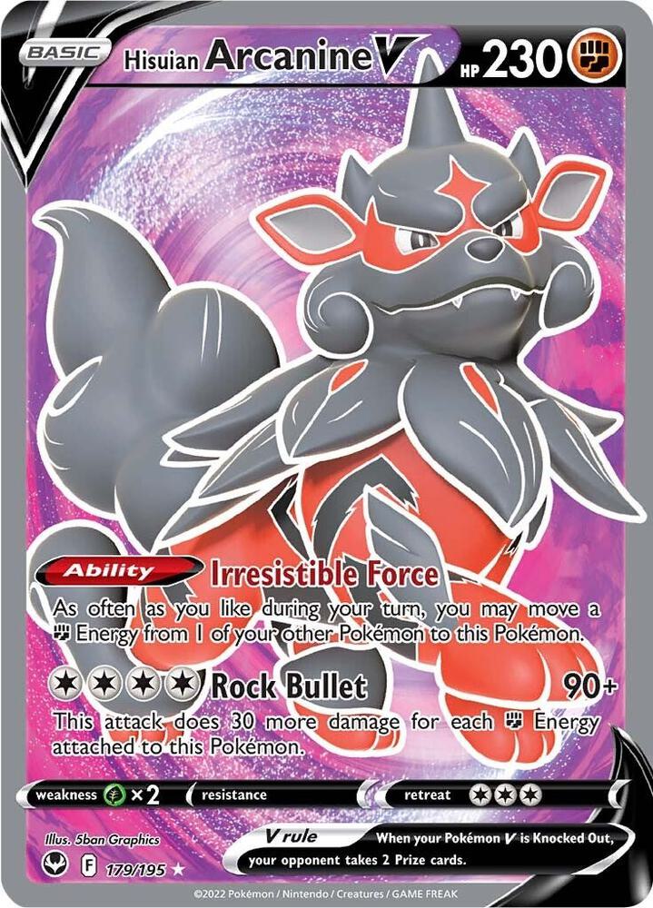 Hisuian Arcanine V (Full Art) | SWSH12: Silver Tempest #179/195