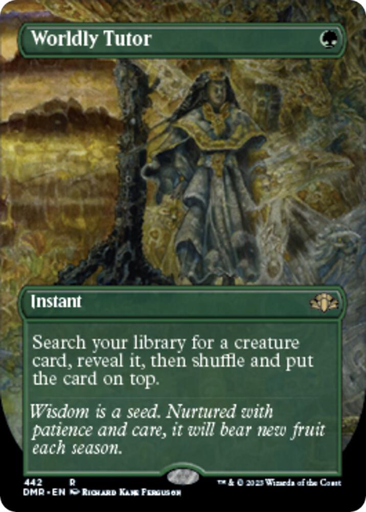 Worldly Tutor (Borderless) | Dominaria Remastered #442