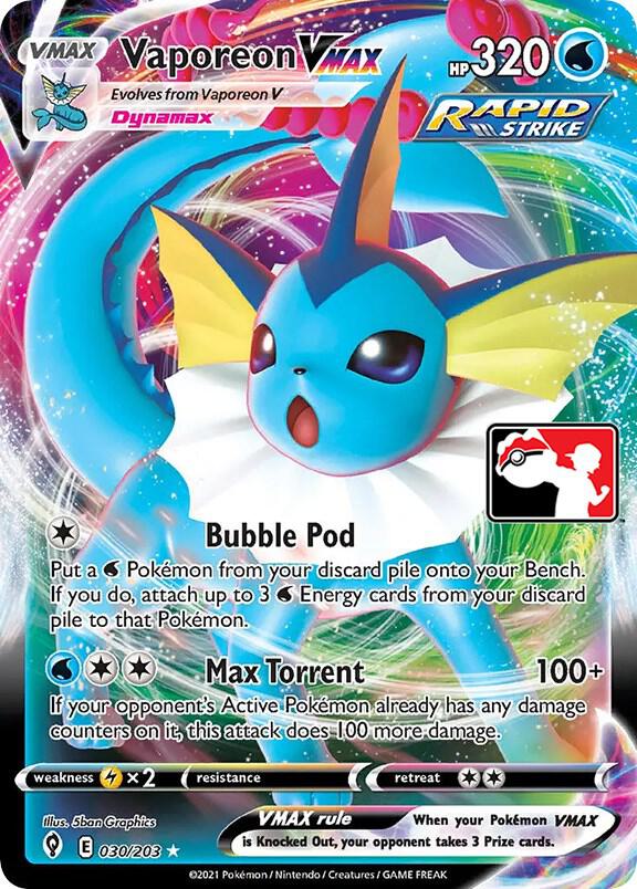 Vaporeon VMAX | Prize Pack Series Cards #030/203