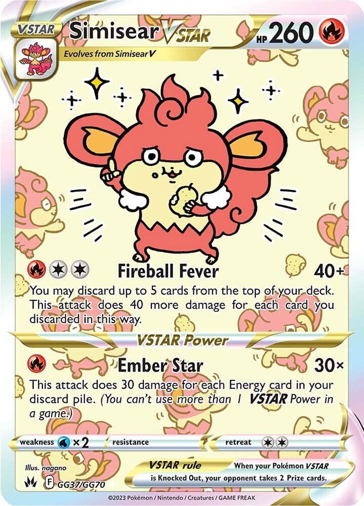Simisear VSTAR | Crown Zenith: Galarian Gallery #GG37/GG70