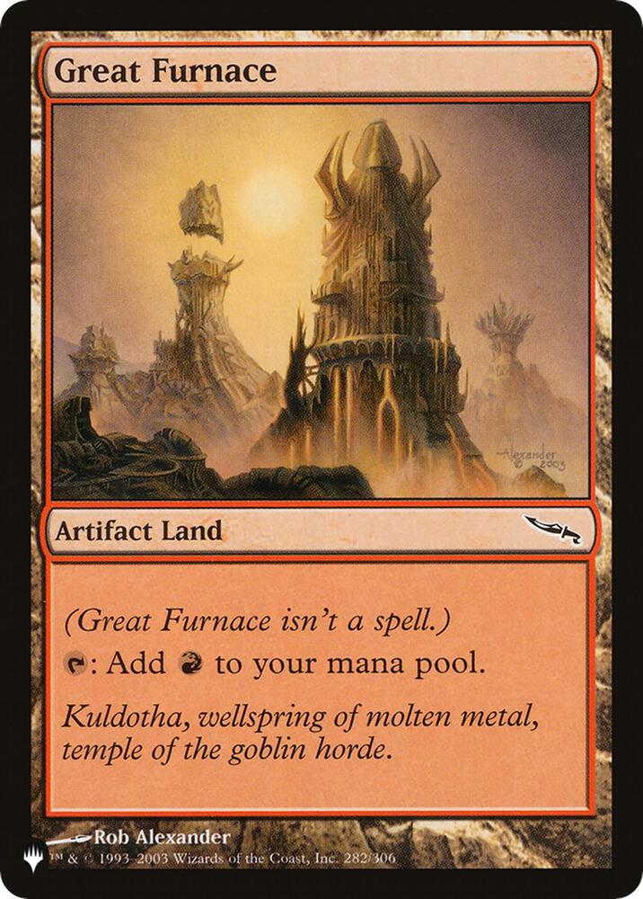 Great Furnace (MRD) | The List Reprints #282/306