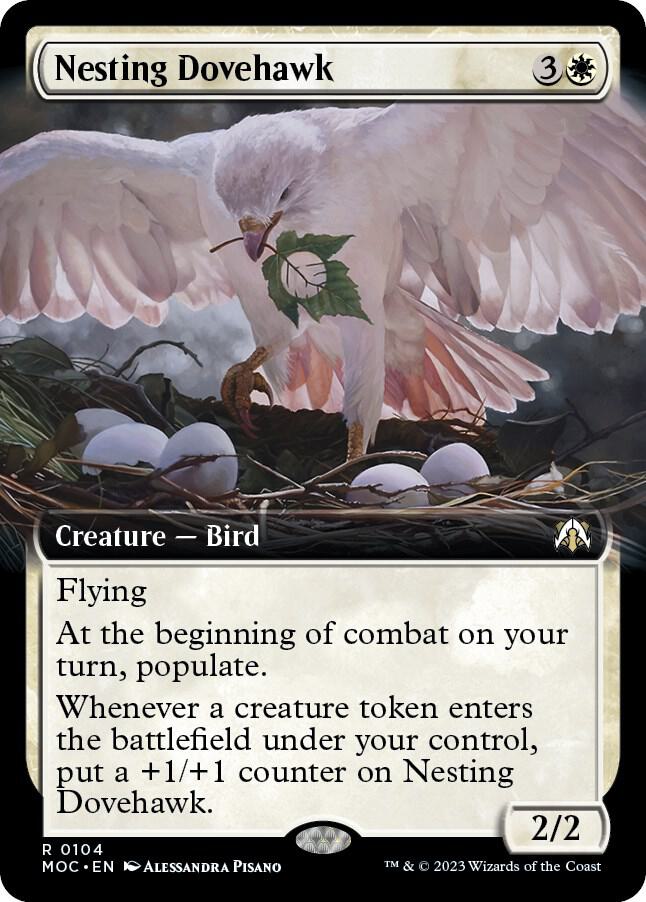 Nesting Dovehawk (Extended Art) | Commander: March of the Machine #104