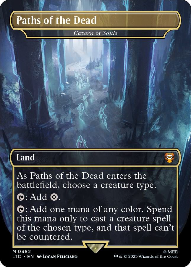 Paths of the Dead - Cavern of Souls (Borderless) | Commander: The Lord of the Rings: Tales of Middle-earth #362