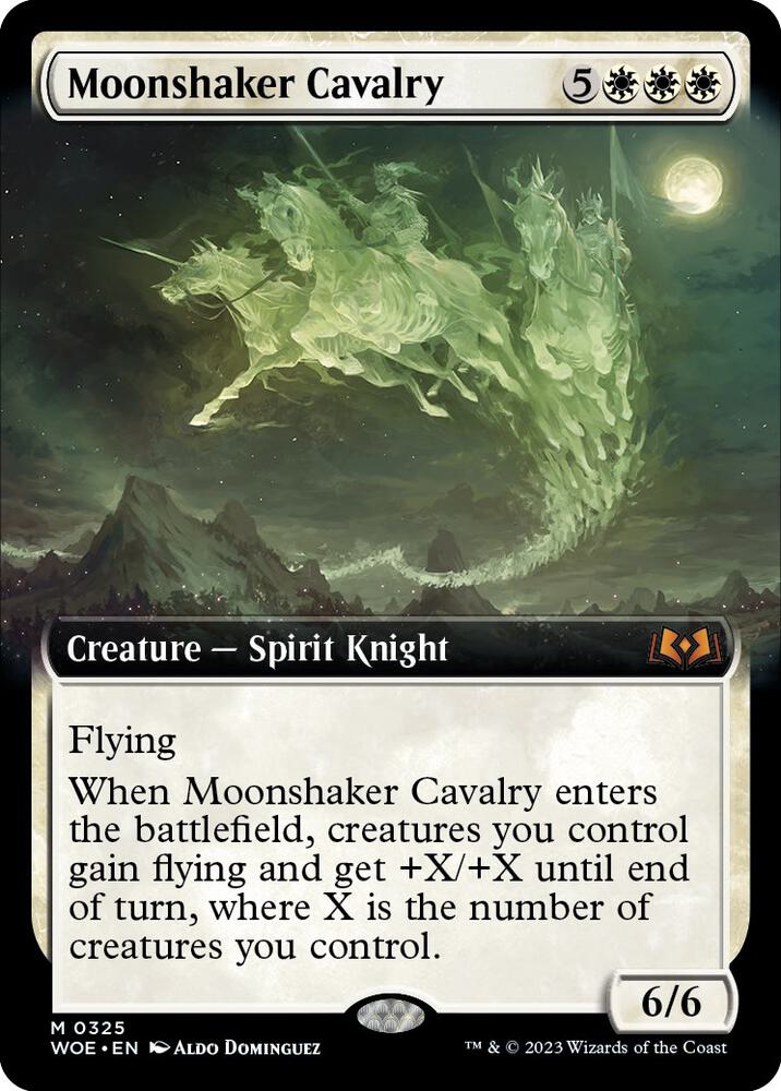 Moonshaker Cavalry (Extended Art) | Wilds of Eldraine #325