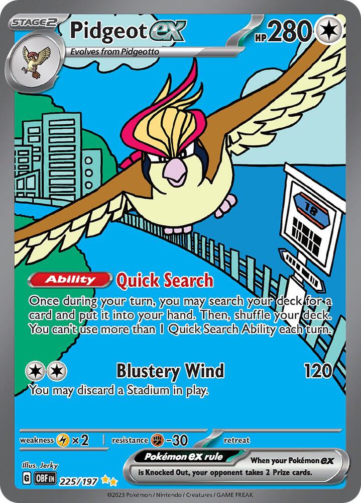 Pidgeot ex - 225/197 | SV03: Obsidian Flames #225/197