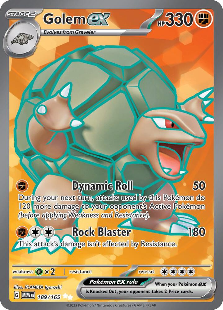 Golem ex - 189/165 | SV: Scarlet & Violet 151 #189/165