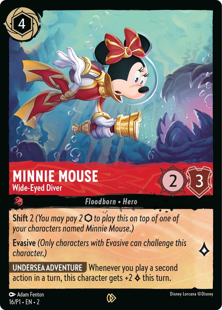 Minnie Mouse - Wide-Eyed Diver | Disney Lorcana Promo Cards #16