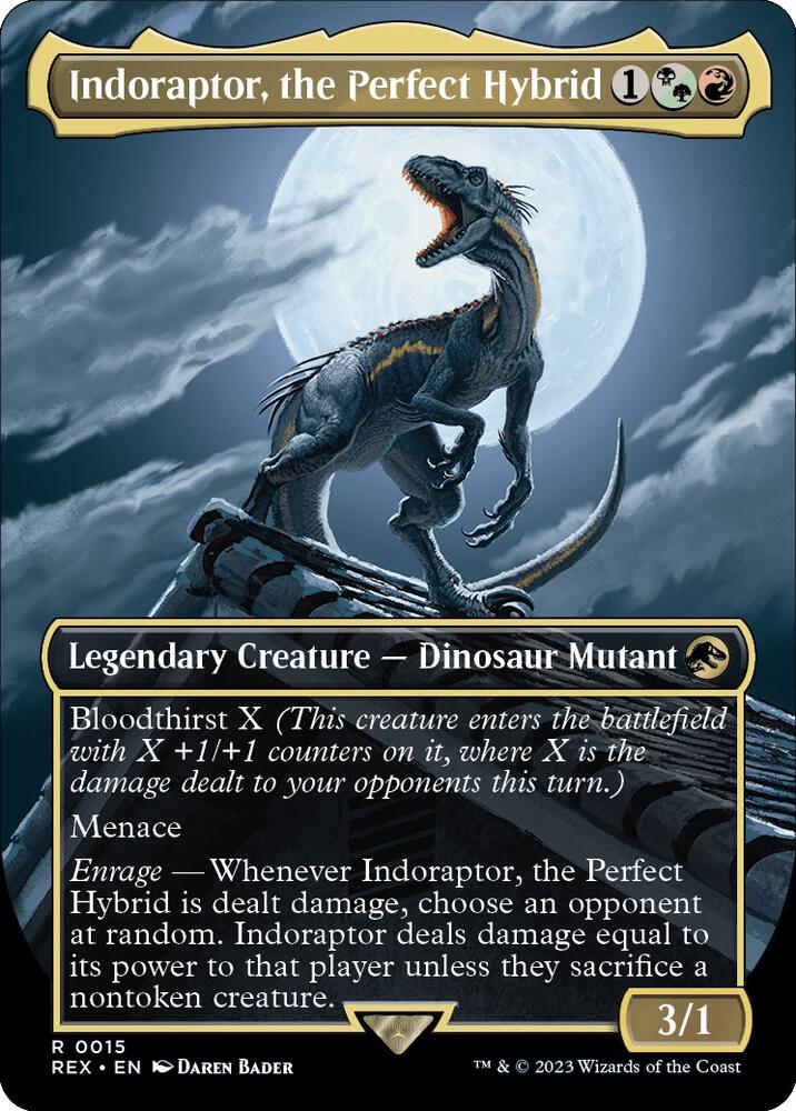Indoraptor, the Perfect Hybrid (Borderless) | Universes Beyond: Jurassic World Collection #15