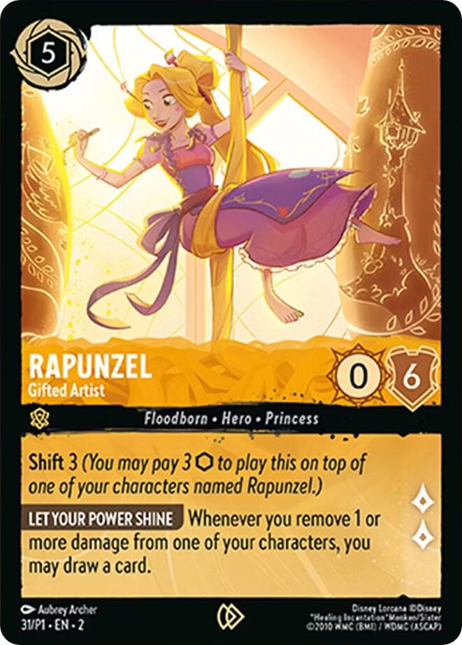 Rapunzel - Gifted Artist | Disney Lorcana Promo Cards #31