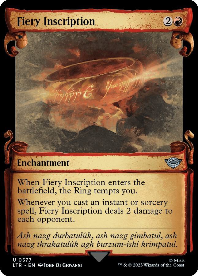 Fiery Inscription (Showcase Scrolls) | Universes Beyond: The Lord of the Rings: Tales of Middle-earth #577