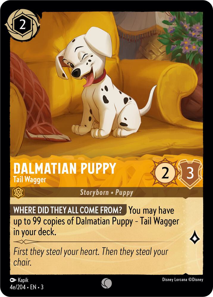 Dalmatian Puppy - Tail Wagger (4e/204) | Into the Inklands #4e/204