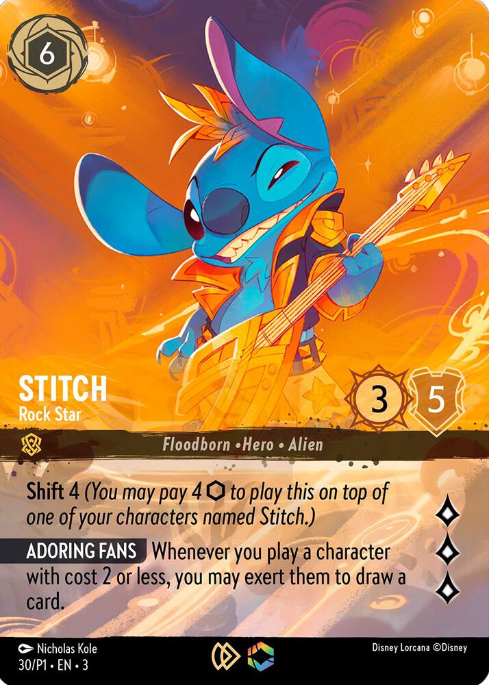 Stitch - Rock Star (Store Championship) | Disney Lorcana Promo Cards #30