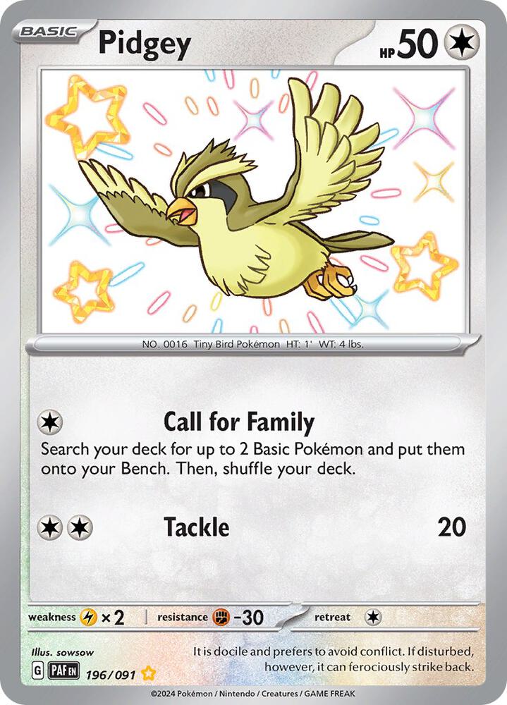 Pidgey | SV: Paldean Fates #196/091