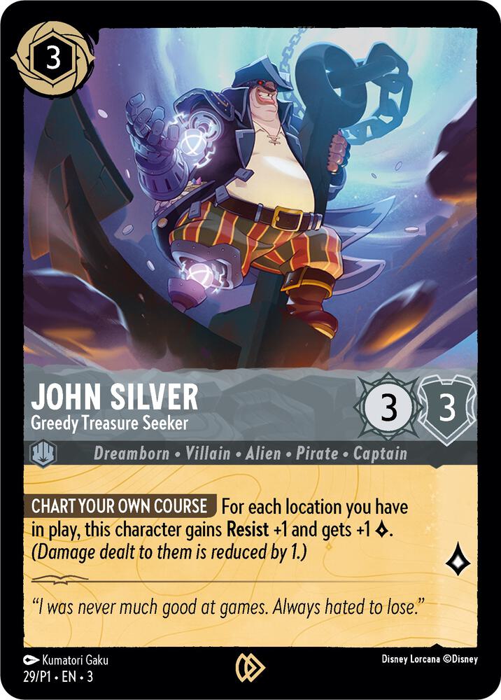 John Silver - Greedy Treasure Seeker | Disney Lorcana Promo Cards #29