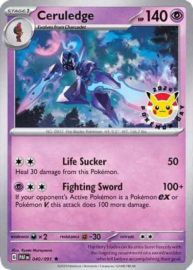 Ceruledge - 040/091 (Pokemon Day 2024) (Cosmos Holo) | Miscellaneous Cards & Products #040/091