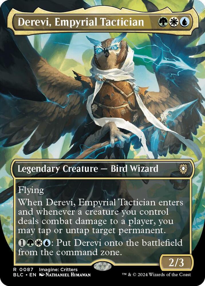 Derevi, Empyrial Tactician (Borderless) | Commander: Bloomburrow #87